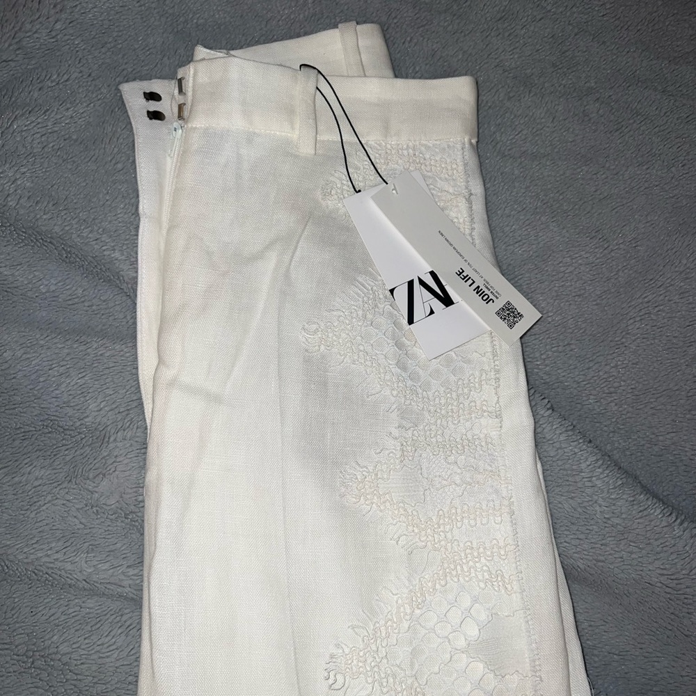 Zara Lace linen pants